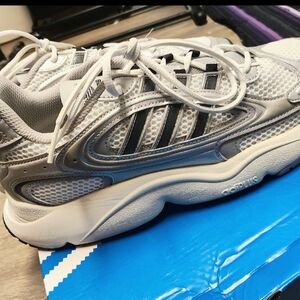 Adidas Gray and White Sneakers